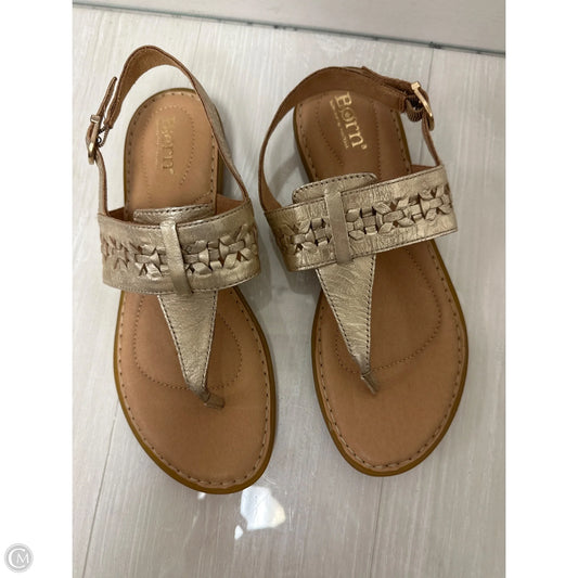 Sandals Flats By Born In Gold, Size: 8