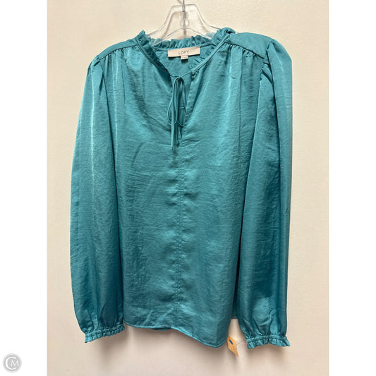 Top Long Sleeve By Loft In Blue, Size: M
