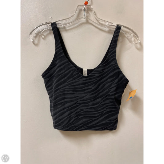 Athletic Bra By Lululemon In Black & Grey, Size: 6