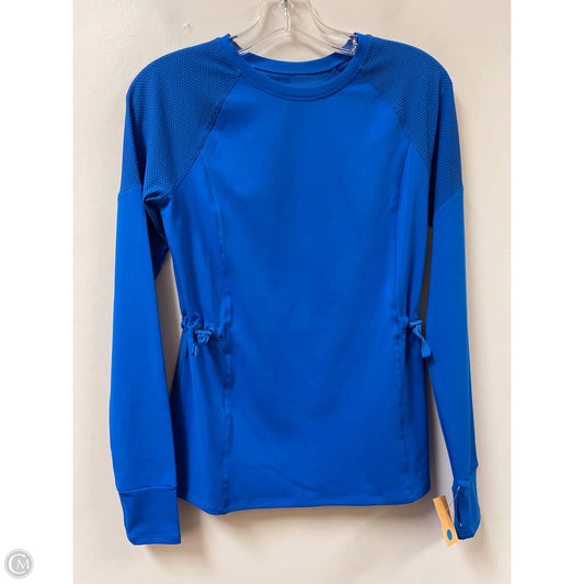 Athletic Top Long Sleeve Collar By Fabletics In Blue, Size: S