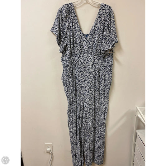 Jumpsuit By Old Navy In Blue & White, Size: 1x