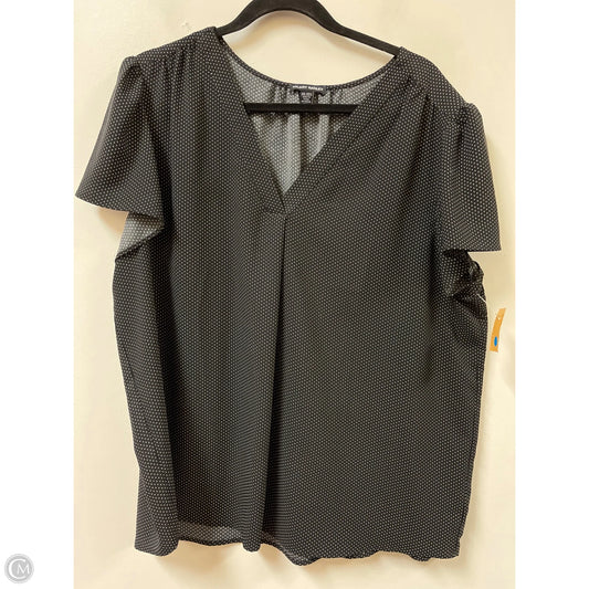 Top Short Sleeve By Hilary Radley In Polkadot Pattern, Size: 1x