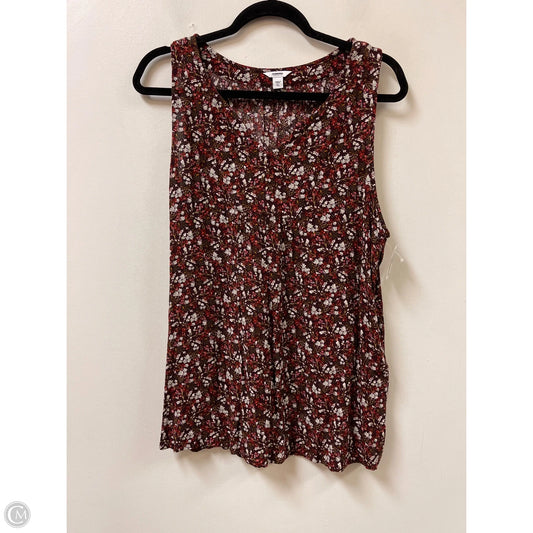 Top Sleeveless By Sonoma In Brown, Size: Xl