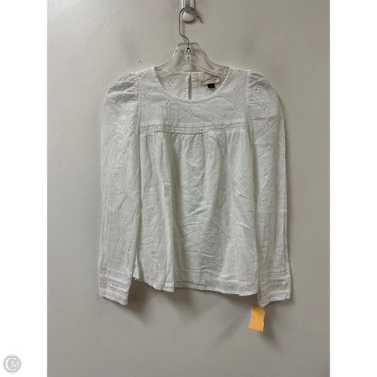 Top Long Sleeve By Universal Thread In White, Size: S