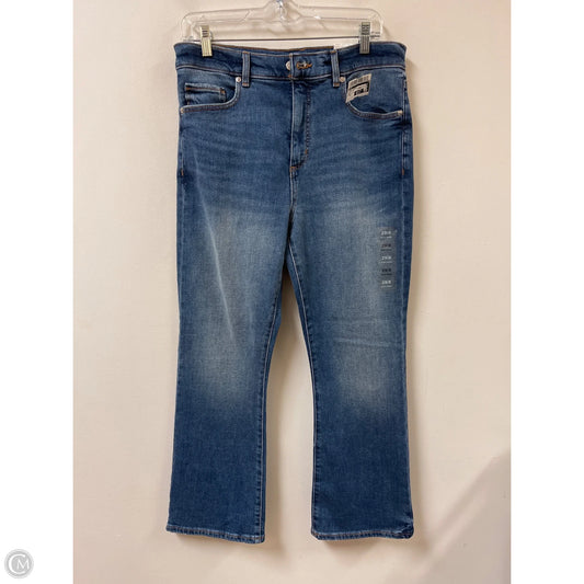 Jeans Cropped By Loft In Blue Denim, Size: 8