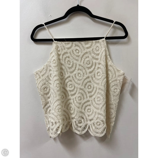 Top Sleeveless By Loft In Cream, Size: M
