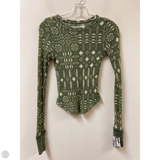 Top Long Sleeve By We The Free In Green, Size: Xs