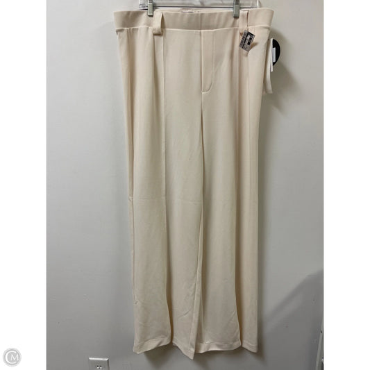 Pants Wide Leg By One 5 One In Cream, Size: 16