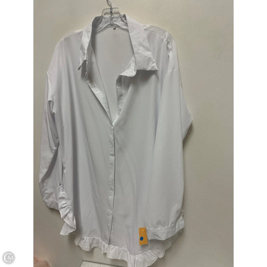 Blouse Long Sleeve By Clothes Mentor In White, Size: 2x
