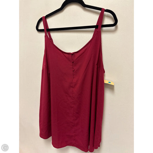 Top Sleeveless By Lane Bryant In Red, Size: L