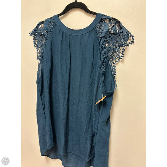 Top Short Sleeve By Clothes Mentor In Blue, Size: 1x