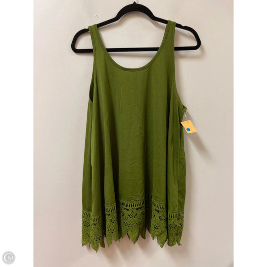 Top Sleeveless By Clothes Mentor In Green, Size: 1x