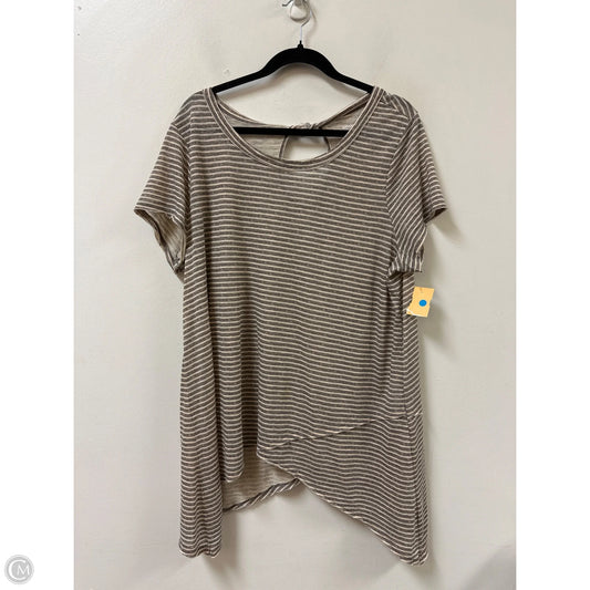 Top Short Sleeve By Sonoma In Striped Pattern, Size: 1x