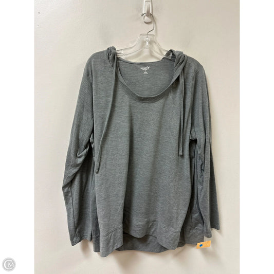 Athletic Top Long Sleeve Hoodie By Old Navy In Grey, Size: 1x