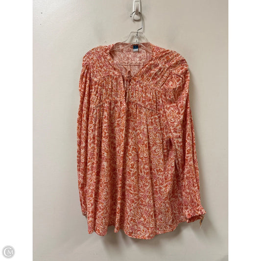 Top Long Sleeve By Old Navy In Orange, Size: Xl