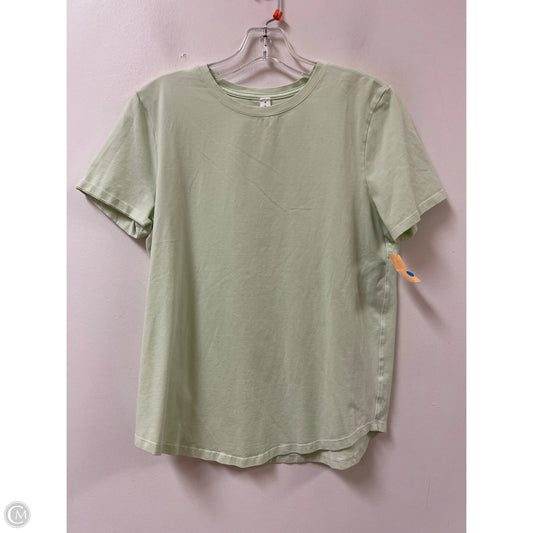 Athletic Top Short Sleeve By Lululemon In Green, Size: 8