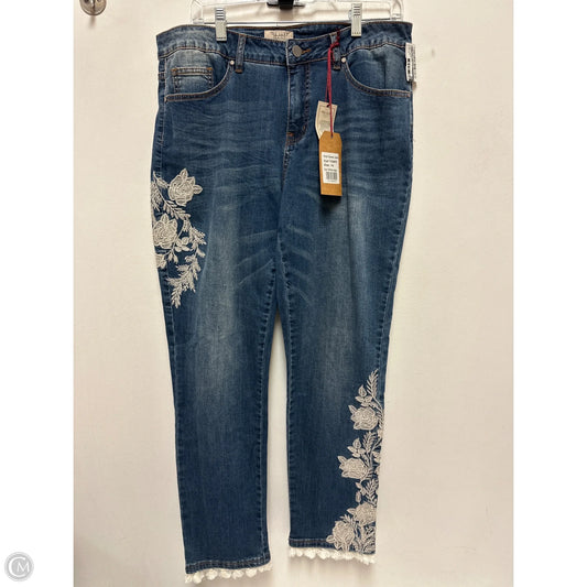 Jeans Cropped By Clothes Mentor In Blue Denim, Size: 14