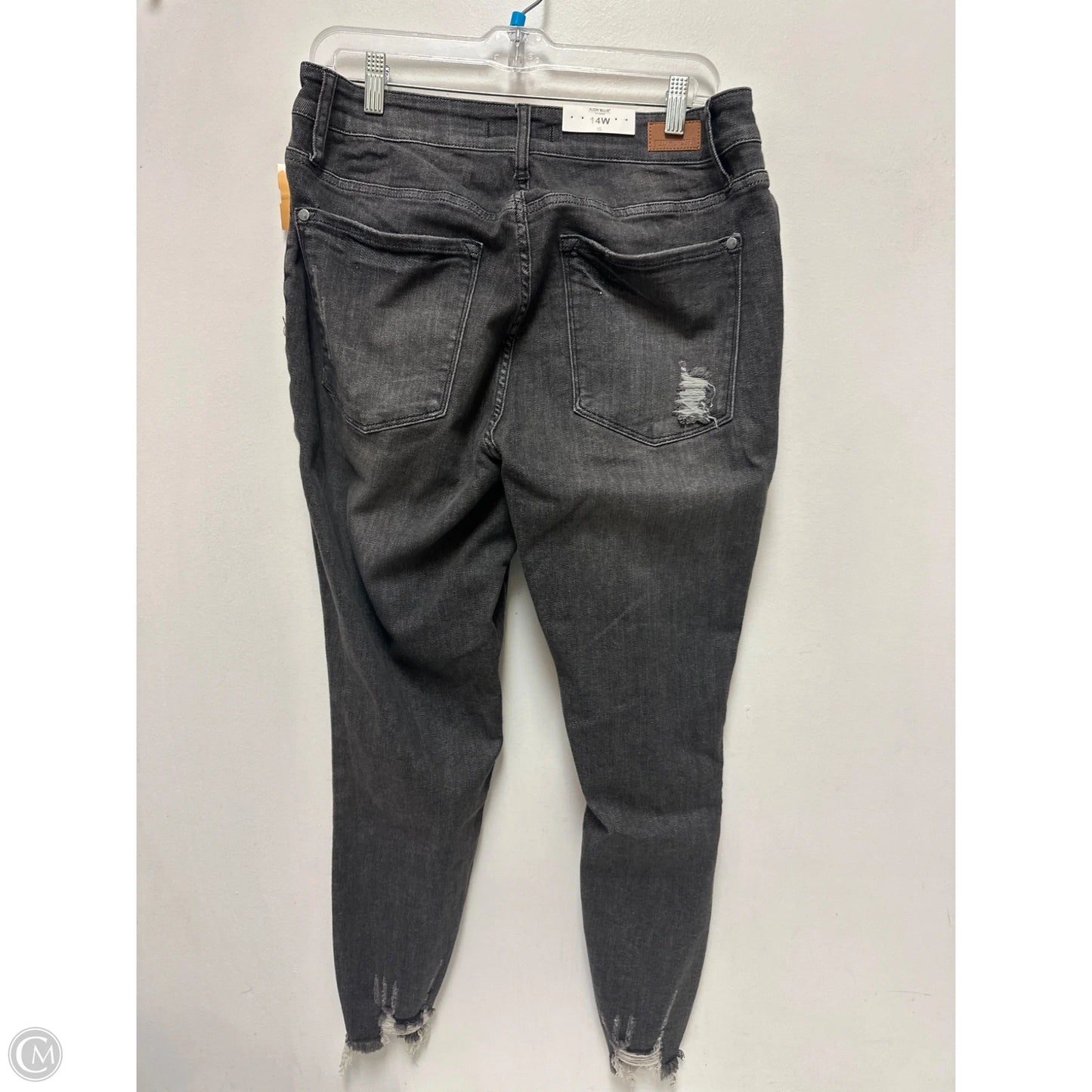 Jeans Skinny By Judy Blue In Grey Denim, Size: 14