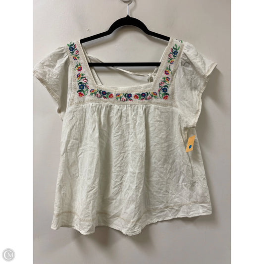 Top Short Sleeve By Umgee In White, Size: L