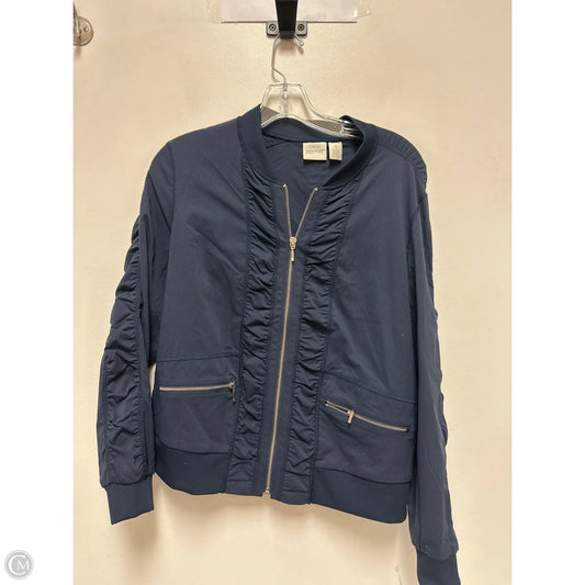 Athletic Jacket By Chicos In Navy, Size: M