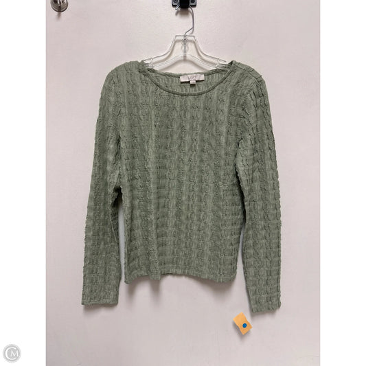 Top Long Sleeve By Loft In Green, Size: M