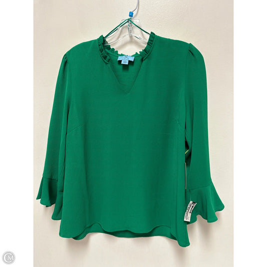 Top Long Sleeve By Cece In Green, Size: M