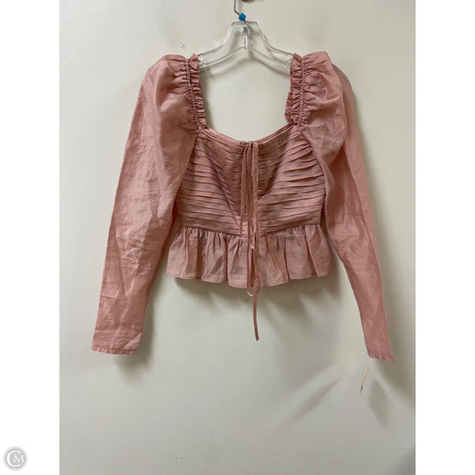 Top Long Sleeve By Antonio Melani In Pink, Size: Xs