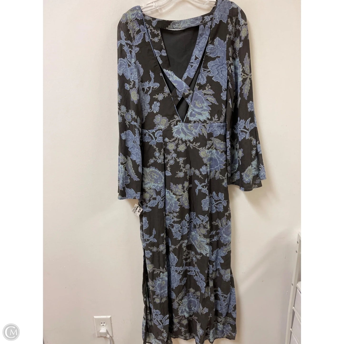 Dress Casual Maxi By Free People In Blue & Grey, Size: S