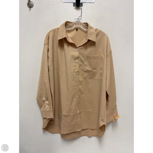 Blouse Long Sleeve By Clothes Mentor In Brown, Size: S