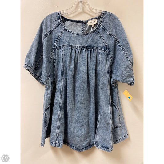 Tunic Short Sleeve By Heyson In Blue Denim, Size: M