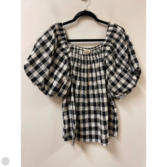 Top Short Sleeve By Entro In Black & White, Size: M