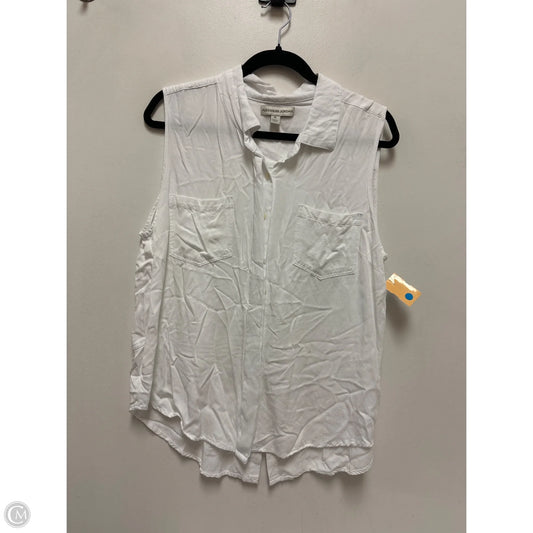 Blouse Sleeveless By Alexander Jordan In White, Size: Xl