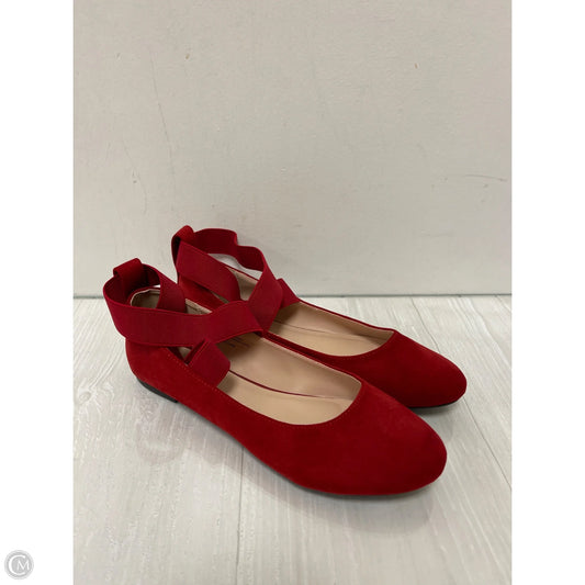 Shoes Flats By Clothes Mentor In Red, Size: 7.5