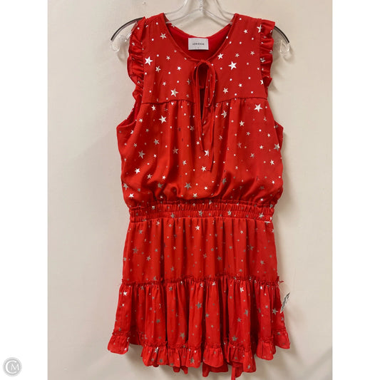 Dress Casual Short By Adrienne In Red, Size: L