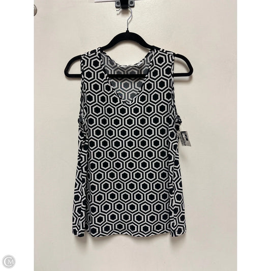 Top Sleeveless By Susan Graver In Black & White, Size: M
