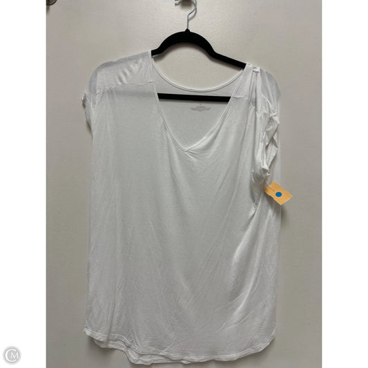 Top Short Sleeve By Apt 9 In White, Size: L