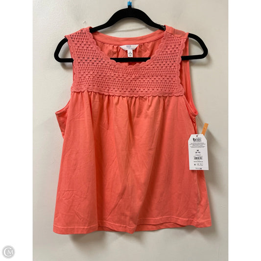 Top Sleeveless By Time And Tru In Coral, Size: M