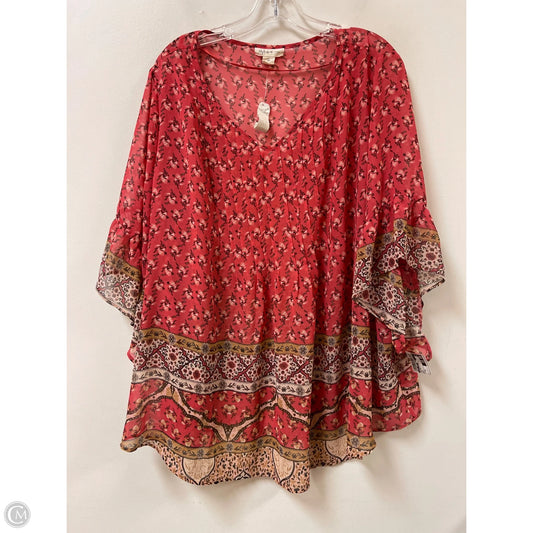 Top Short Sleeve By Style And Company In Pink, Size: 3x