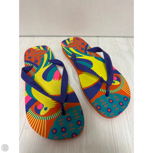 Sandals Flip Flops By Havaianas In Multi-colored, Size: 9