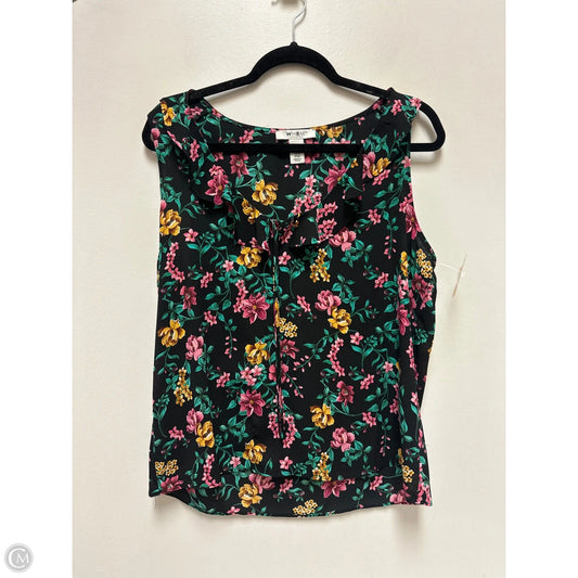 Top Sleeveless By White House Black Market In Floral Print, Size: M