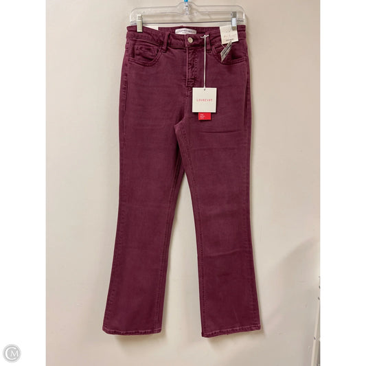 Jeans Boot Cut By Vervet In Purple Denim, Size: 8