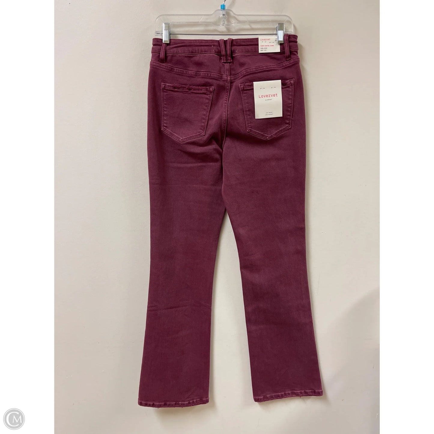 Jeans Boot Cut By Vervet In Purple Denim, Size: 8
