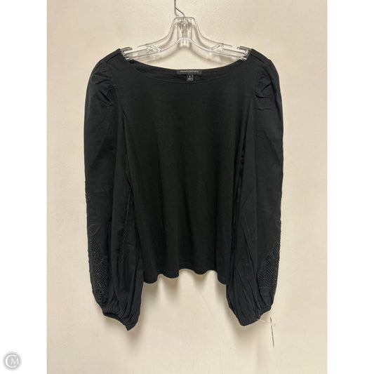 Top Long Sleeve By Banana Republic In Black, Size: S
