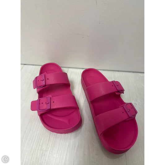 Sandals Flats By Clothes Mentor In Pink, Size: 7