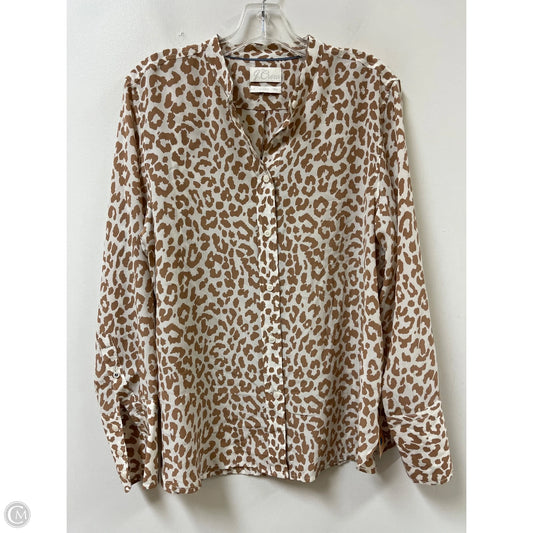 Blouse Long Sleeve By J. Crew In Animal Print, Size: L