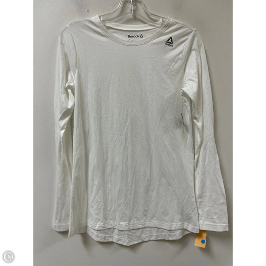 Athletic Top Long Sleeve Crewneck By Reebok In White, Size: S