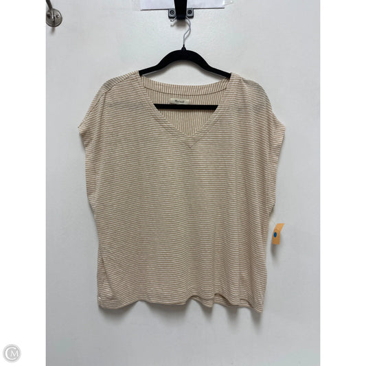 Top Short Sleeve By Madewell In Striped Pattern, Size: Xl