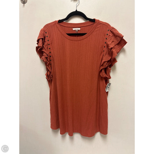 Top Short Sleeve By Maurices In Orange, Size: 2x