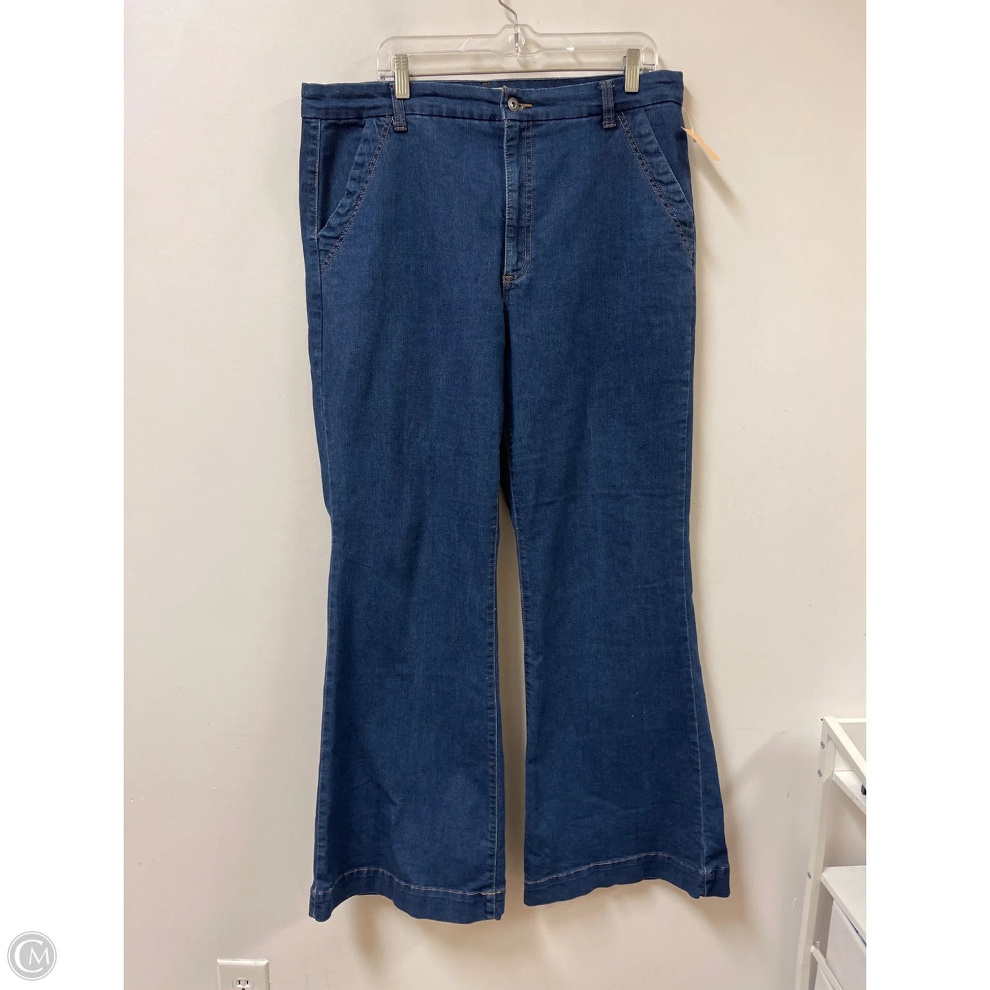 Jeans Wide Leg By Sofia By Sofia Vergara In Blue Denim, Size: 18
