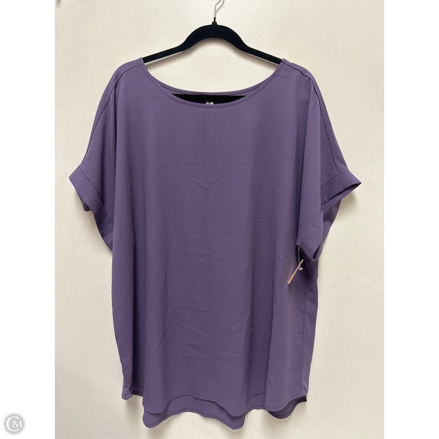 Top Short Sleeve By Zenana In Purple, Size: 3x
